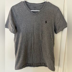 Polo by Ralph Lauren Men's Charcoal V-Neck Tee